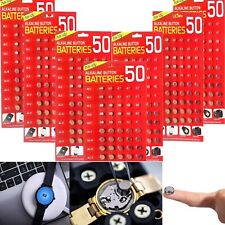 50 X ASSORTED Watch Cell Batteries AG1 AG3 AG4 AG10 AG12 AG13 for Toys, Watches