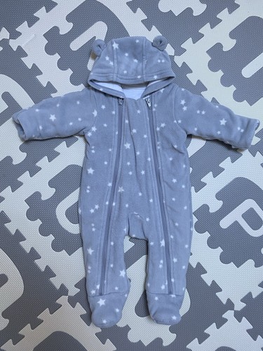 Baby snow suit grey with - m&s,