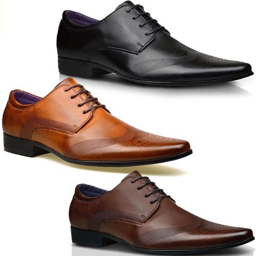 Mens faux leather shoes - faux, new