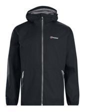 BERGHAUS Mens Black Deluge Light Waterproof Shell Jacket Medium BNWOT