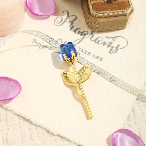 Eternal crystal glass rose - glass,