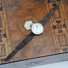 Sterling Silver Gentleman's Wrist Watch GWO JW Benson Vintage London Circa 1928