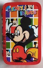 Micky & Friends Case with 3 Compartments Art Pencils, Felt Pens etc etc 