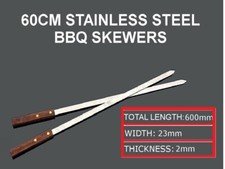4 LARGE Barbecue Skewers Flat