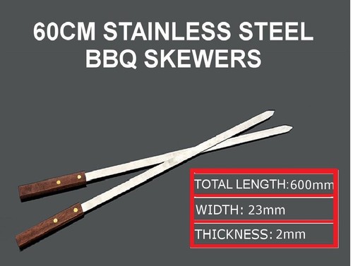 Large barbecue skewers flat - 4,