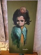 Barry Leighton Jones Signed Original Oil Painting Mid Century 1960s Retro