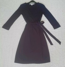 Women's Diane Von Furstenberg Julian Two Wrap Dress, Midnight Blue, Size:Uk 8