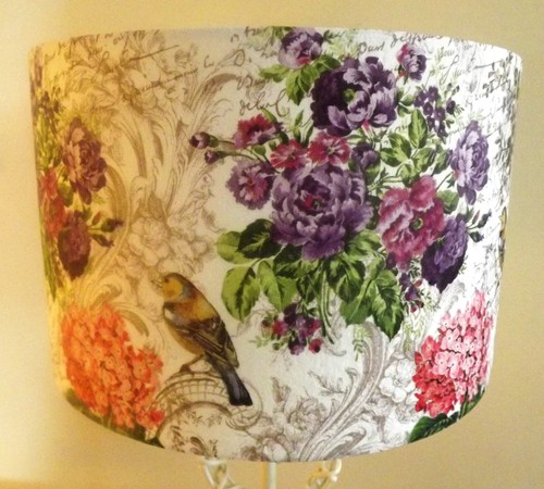 Floral bird lampshade - lampshade, uk