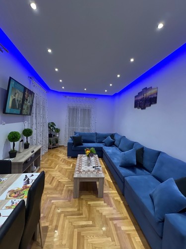 Shape sofa blue - blue, velvet