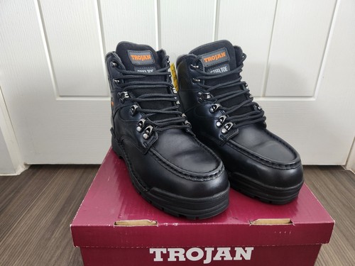 Trojan safety boots black 9 - black,