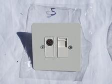 Forbes & Lomax Two Gang Cat 6 Ethernet + TV Socket – Painted Plate (Blemish)