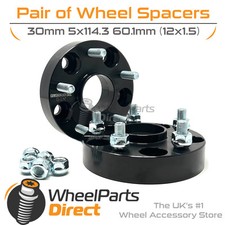 Bolt-On Wheel Spacers (2) 5x114.3 60.1 30mm for Lexus SC 430 [Mk2] 01-10