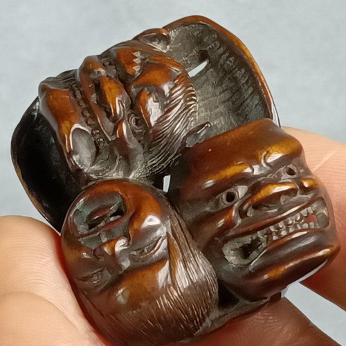 Edo era noh mask - noh, wood