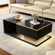 Glass Coffee Table,High-Gloss