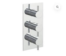 JTP Florence 15691A Concealed Thermostatic Shower Valve. 3 Handles + 3 Outlets.