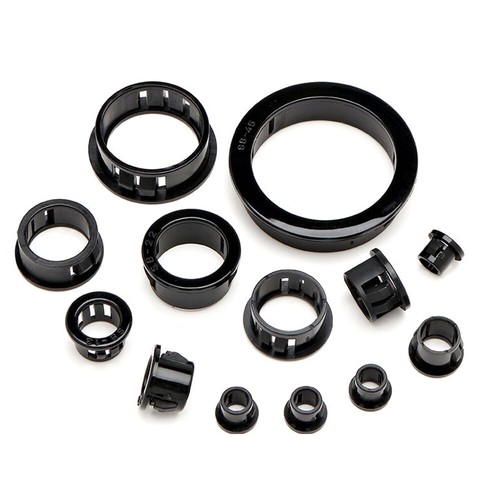 Black round grommet plastic - grommet,