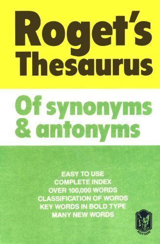 Roget thesaurus synonyms - roget's, of