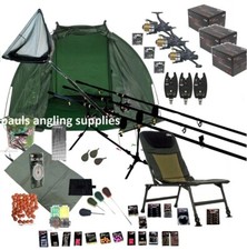 Rod Carp Fishing Set Up Kit Rods Reels Chair INCLUDING TACKLE PACK   ASL  3