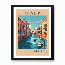 Italy Venice Art Print Framed Wall Art Poster Canvas Print Picture