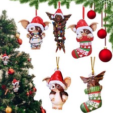 Christmas Gremlins Gizmo Fairy Light Santa Ornament Decor Hanging Figurine 2D