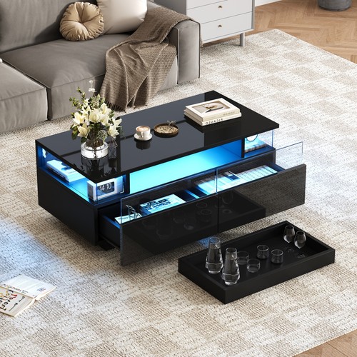 Led coffee table with - coffee,