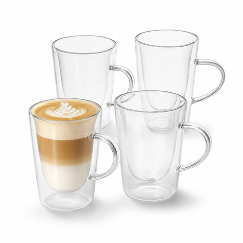Double wall glass coffee cups - coffee,