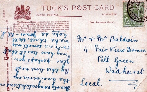 Genealogy postcard baldwin - postcard,