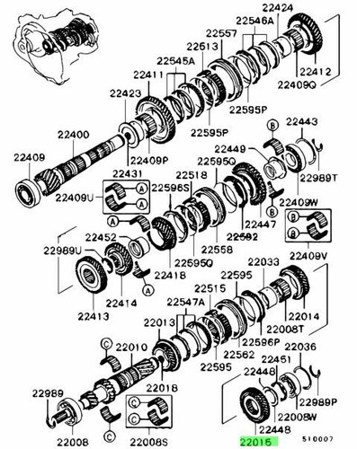 Gear input shaft 5th - m/t,