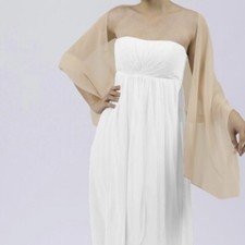 Champagne Chiffon Shawl, Scarf, Wrap, Can Be Personalised