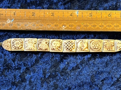 Antique hand carved bracelet - antique,