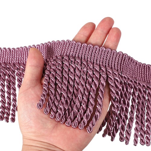 Purple fringe trim yards x - yards,