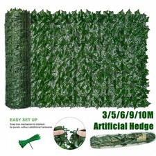 3M- 10M Artificial Hedge Ivy Leaf Garden Fence Balcony Privacy Screening Trellis