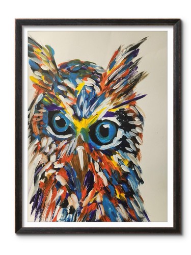 Owl 16x20 impressionistic - 16x20,