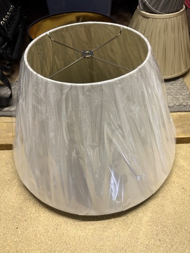 Large beige linen tapered - linen, lamp