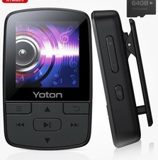 YOTON MP3 Player with Bluetooth 5.2, 64GB Large Storage, Mini Size, HiFi-Music,