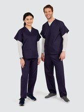 Medical Scrub Suit 10 Colours XS-3XL Doctors Uniform ER Nurses/Dentist NHS Set