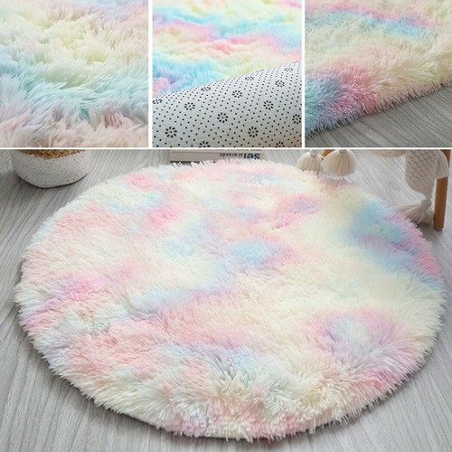 Winter rainbow round - round, fluffy