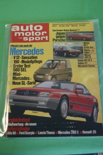 Ams mazda rx7 mercedes - 7/86, *