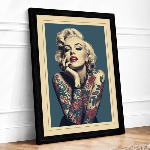 Tattooed glamour retro framed - tattooed,
