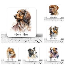 Drinks Coaster Personalised Dog Coaster Christmas Birthday Dog Lovers Pets Gift