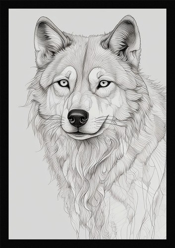 Wild wolf art majestic framed - wolf,