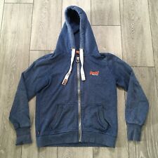Superdry Girls Kids Blue Full Zip Hoodie Size Large