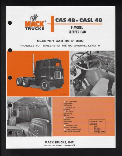Mack trucks cas casl 48 - mack, 48-casl