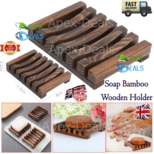 Bamboo soap plate dish - soap, wooden