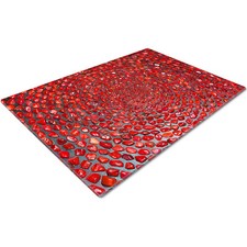 Glass Chopping Board Worktop Saver Kitchen Cutting Utensil | Red Tile