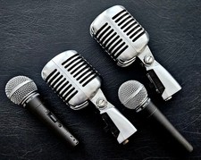 Shure SM58s and 55SH series II s (Four Pro Mics in Flight case)