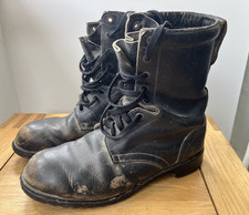 British Army Boots Combat High Size 264/100 UK 8 Black DMS Military Vintage
