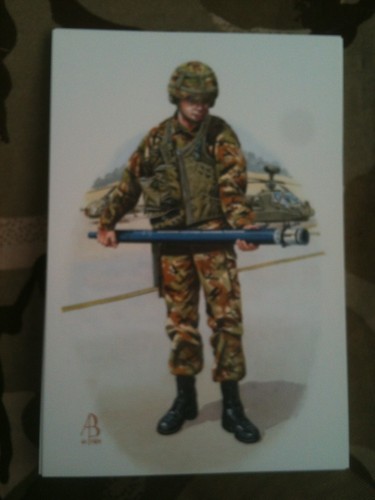 Military postcard lance - military,