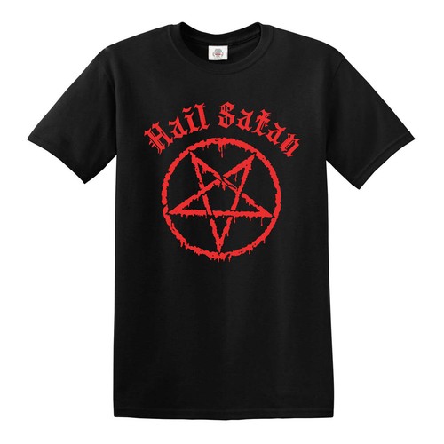 Hail satan shirt pentagram - hail, t