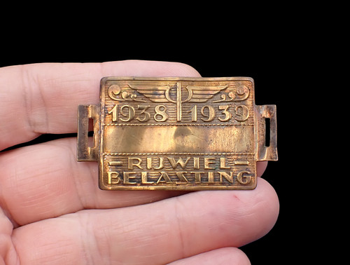 Nice dutch bicycle tax plate - dutch,